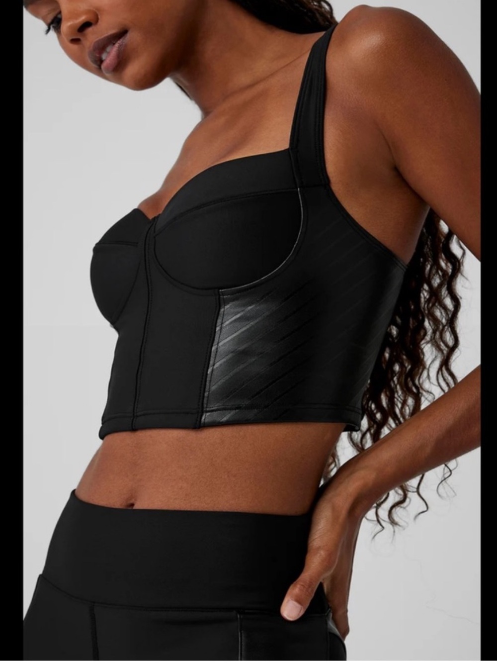 ALO Yoga Airlift Supermoto Cropped Tank Bra Bustier Small